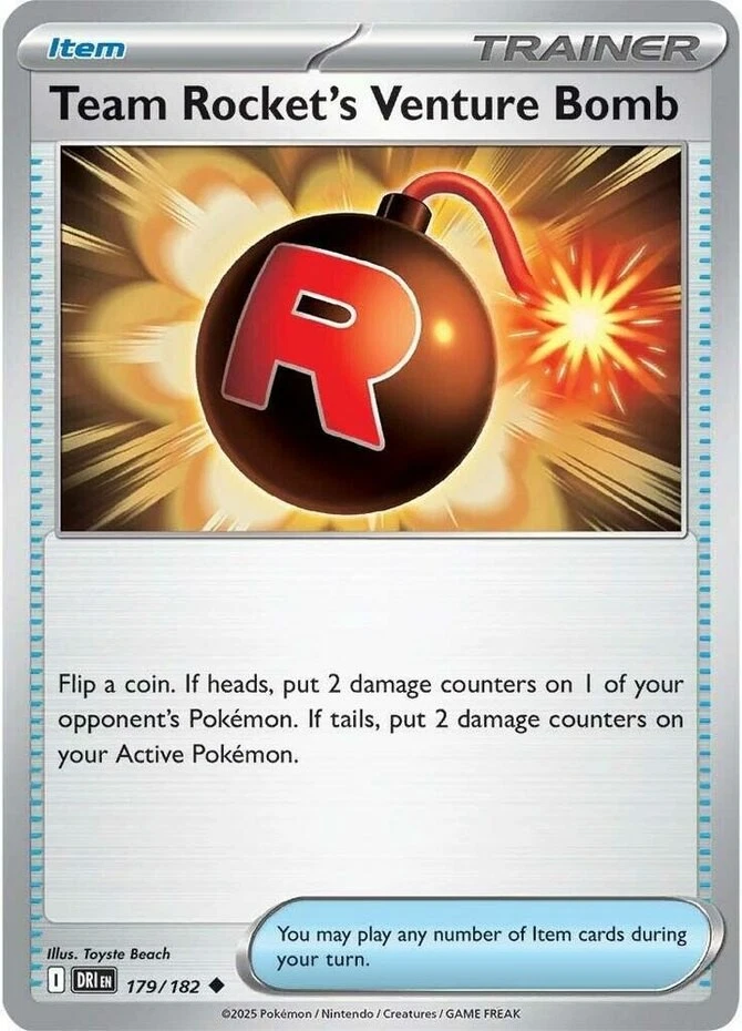 x4 Team Rocket's Venture Bomb - 179/182 - Uncommon Pokemon SV10 Destined Rivals  - Image 1 of 1