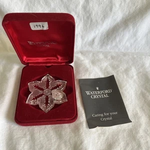 Waterford Crystal Snowflake 1996 adorno de Navidad en caja - Imagen 1 de 10