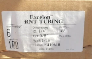 EXCELON 410610 RNT Tubing 1/4" ID 3/8" OD 100ft Roll - Picture 1 of 2