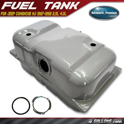 18 Gallons Silver Fuel Tank for Jeep Comanche MJ 1987 1988-1992 L4 2.5L L6 4.0L - Image 1 of 4