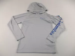 Columbia PFG Sweatshirt Boys Medium Gray Hooded Lightweight UV Protection - Picture 1 of 8