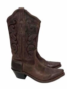 Old West LF1578 Brown Leather Women’s Cowgirl WESTERN Boots Size 9.5 B
