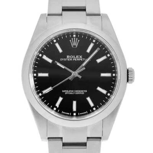 ROLEX Oyster Perpetual 39 114300 Black Random Number second hand mens - Picture 1 of 9
