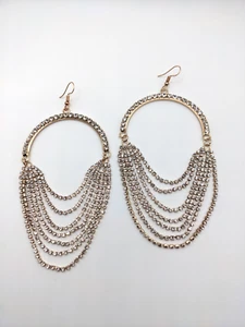 Pendientes elegantes de oro con clase de cristal araña C - Imagen 1 de 4