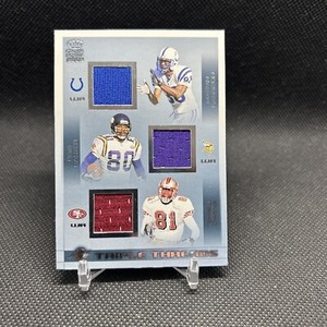 2002 Crown Royale Triple Threads Cris Carter, Marvin Harrison, Terrell Owens #30