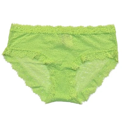 NUEVO CON ETIQUETAS AERIE Boybrief Bragas/Ropa Interior Talla S-L Encaje Verde Lima Foto 1 de 4
