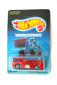 (UNPUNCHED) Vintage 1986 Hot Wheels chevaux de travail : mangeur de feu 9640
