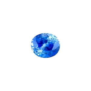 NATURAL 1.20ct Ceylon Sapphire Vivid Blue White Bi Colour Oval Cut 6.2x5.4mm VVS - Picture 1 of 6