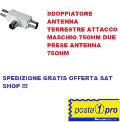 Spinotti Connettori Antenna TV Maschio E Femmina | 2 Maschi + 2 Femmine | Per Cavo Coassiale