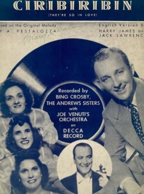 Ciribiribin Sheet Music 1939 Bing Crosby Andrews Sisters Joe Venuti Orchestra - Image 1 of 4