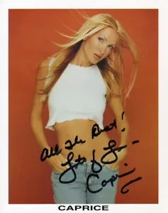 Caprice Bourret - Modelo - Postal firmada - Certificado de autenticidad (32652) - Imagen 1 de 1