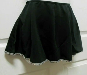  Black Tap Skirt with Silver Sequin Trim Ladies Girls Sizes Dance Costume Item - Picture 1 of 5