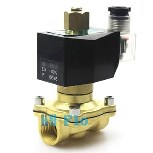 1/2" NPT AC220V-240V Brass Solenoid Valve for Gas Air Water Normally Open - Picture 1 of 3
