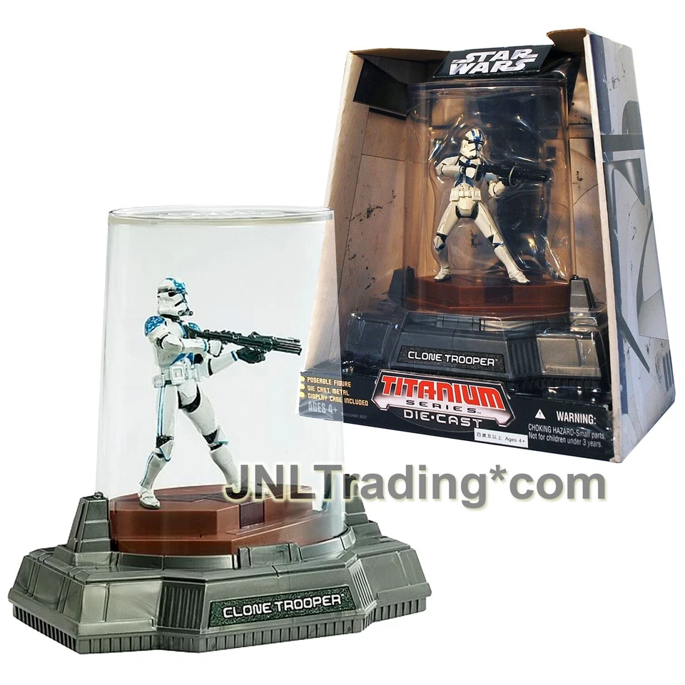 Hasbro Star Wars Titanium Die Cast Clone Trooper Collectible Action Figure