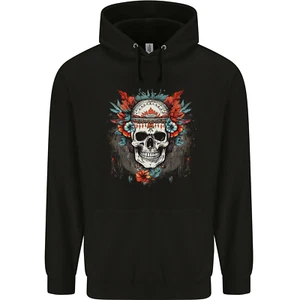 A Bohemian Style Tribal Skull Childrens Kids Hoodie - Picture 1 of 3