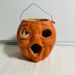 Vintage Halloween Paper Mache Lantern Double Sided Choir Boy - Picture 1 of 6