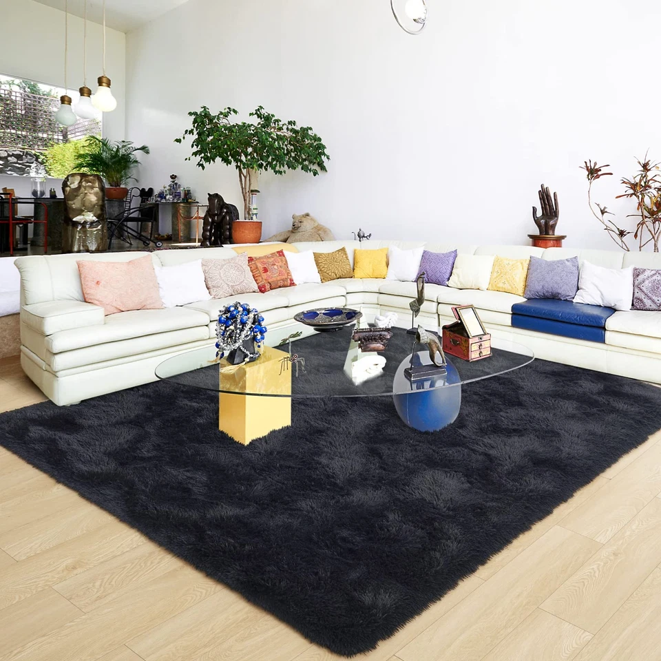 Baby Nursery Room Rug Decor Fluffy Soft Kids Anti-skid Large Shag Fur 5 X 8 Feet