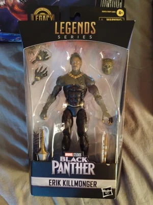 "Figura de acción Erik Killmonger Black Panther serie Marvel Legends 6"" (sin usar, en caja)" Foto 1 de 2