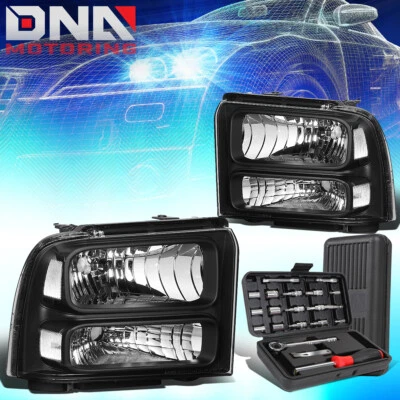 PARA FORD F250 F350 2005-2007 SUPER DUTY CRISTAL FARO FARO FARO + HERRAMIENTAS NEGRO Foto 1 de 4