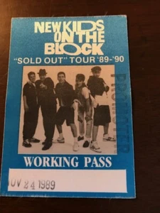 New Kids On The Block - Hangin' Tough Tour - satin working pass - 11/24/1989 - Picture 1 of 1
