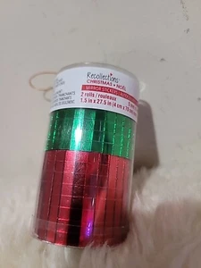 New Mirror Tiles Sticker 2 Rolls 5mm X 5mm Tiles Christmas - Picture 1 of 4