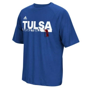 Tulsa Golden Hurricane NCAA Adidas Men's "Basketball" Climalite Blue T-Shirt - Picture 1 of 2
