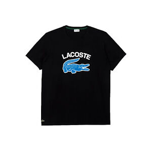 T-shirt homme Lacoste noir régulier coupe XL imprimé croc