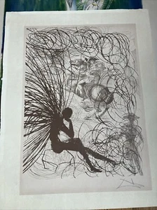 Vintage 1960s Salvador Dali "Bonaparte" Lithograph Unframed 20" X 15" - Picture 1 of 8