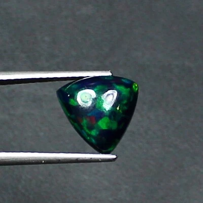 Natural Opal Cabochon Flashy Opal Stone Trillion Shape 1.80 Ct Black Dyed Opal - Image 1 of 4