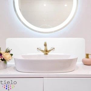White Bathroom Sink Splashback Backsplash Wall Self Adhesive 60x25CM - Picture 1 of 3