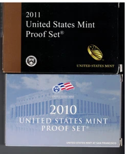 2011 UND 2010 US MINT PROOF SETS 14 Münzen in jedem Satz - Bild 1 von 7