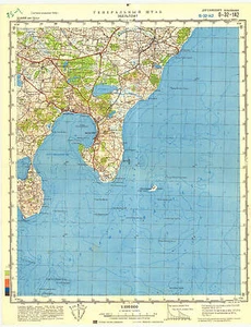Mappe topografiche militari sovietiche russe - EBELTOFT (Danimarca), 1:100T, ed.1980 - Foto 1 di 4