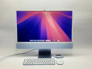 Apple iMac 24" M4 10-Core CPU 10-Core GPU 16 GB RAM 256 GB SSD BLAU 2024 - Picture 1 of 6