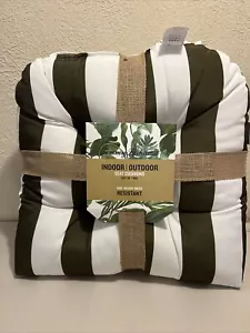 Tommy Bahama 2er Set Sitzkissen 20""X20"" weiß moosgrün mehltaufest NEU - Bild 1 von 7