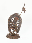 Vajra Yogini Standing Statue Copper Handmade Tibetan Fierce Goddess Sculpture