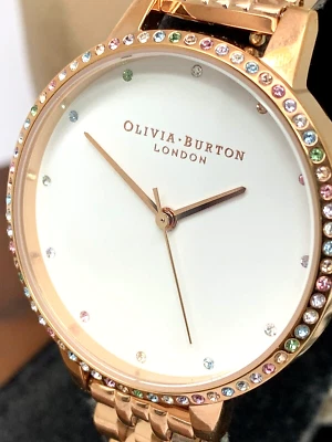 Reloj para mujer Olivia Burton OB16RB21 cuarzo esfera blanca oro rosa acero 34 mm Foto 1 de 4
