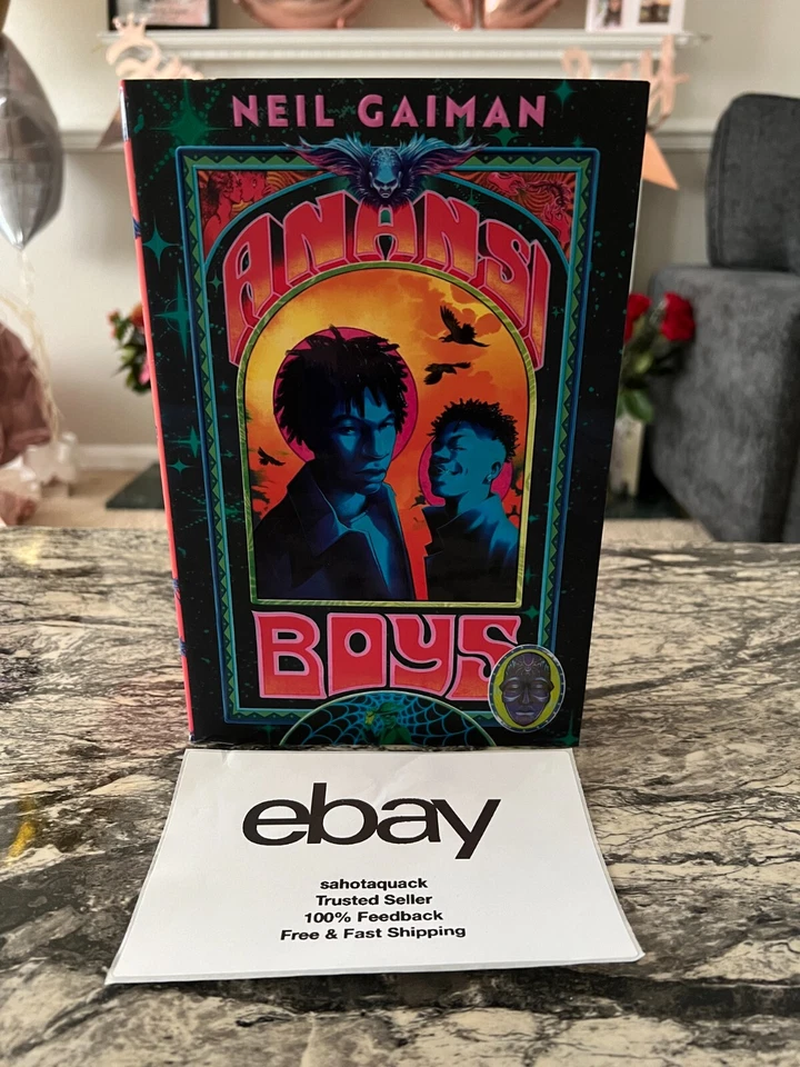 Anansi Boys by Neil Gaiman SIGNED 2023 UK Illustrated HB 1st - Headline