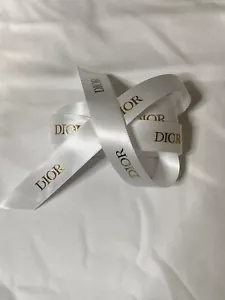Dior White & Gold Ribbon 80 in. L x .75 in. W Authentic From Store Purchase - Picture 1 of 2