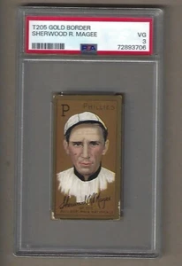 T205 GOLD BORDER SHERWOOD R. MAGEE PSA 3 - Picture 1 of 2