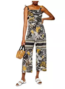 Topshop ärmellos Tropical Island Druck Overall US Größe 2 - Bild 1 von 6
