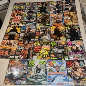 WWF Magazine , Raw , WOW Mixed Lot Of 24 Bundle Collection An Posters - Picture 1 of 16