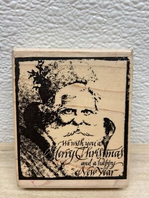 Stampington Co. St. Nicholas 2001 sello de goma montado en madera Foto 1 de 4