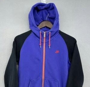 2011 Nike Color-Block Zip Up Hoodie Women's M Sportswear Y2K Purple Workout Gym - Picture 1 of 11