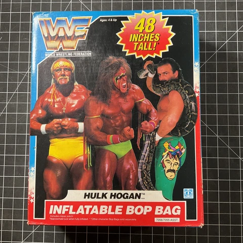 WWF 48” Hulk Hogan Inflatable Bop Bag New In Box Cover