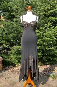 Fokus Tangokleid Tanzkleid Midi Kleid Gr. 36 schwarz Glitzer wie neu schwingend - Bild 1 von 8