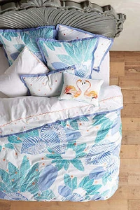 New Anthropologie Island Vignette embroidered QUEEN 5 PC. BED SET ~ SOLD OUT! - Picture 1 of 8