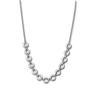 Amello Anelli Collana Argento Bianco Gioielli 70Cm Acciaio Ceramica ESKX02W - Immagine 1 di 4