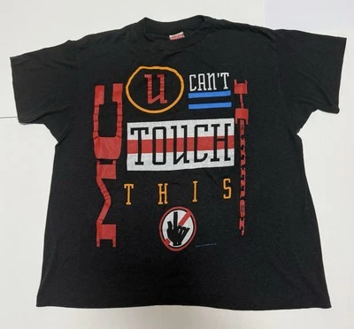 Camiseta De Colección 1990 MC Hammer U Can't Touch This Talla L Gira Concierto Puntada Única Foto 1 de 4