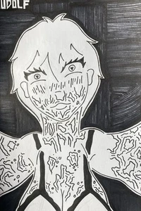 “Am Forever Yours” original horror erotic illustration on paper size A5 - Picture 1 of 2