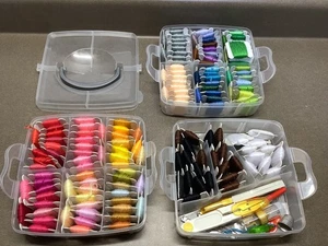 Vibrant Color Embroidery Thread Kit with Cross Stitch Tools and Storage Box - Picture 1 of 14